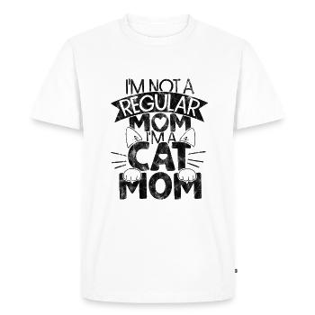 Je ne suis pas une maman ordinaire Je suis une maman chat - T-shirt Premium bio Homme - blanc - Devant - Nico (187cm)