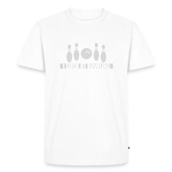 Je suis nul au bowling - T-shirt Premium bio Homme - blanc - Devant - Nico (187cm)