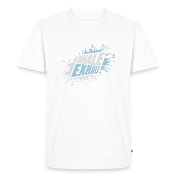 Inspirez expirez Yoga citation - T-shirt Premium bio Homme - blanc - Devant - Nico (187cm)