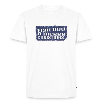 Santa Funny Sayings Adorable Dinosaur Tshirt - Men's Premium Organic T-Shirt - white - Front - Nico (187cm)