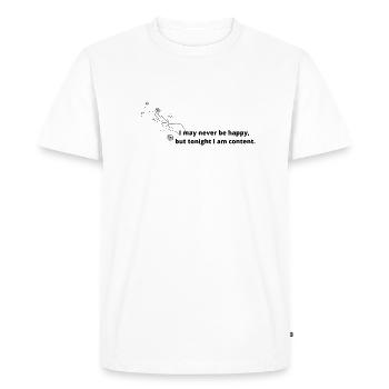 Sylvia Plath - Content - Men's Premium Organic T-Shirt - white - Front - Nico (187cm)