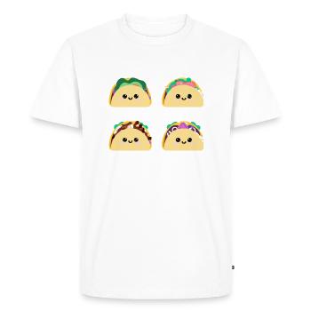 Les tacos Kawaii - T-shirt Premium bio Homme - blanc - Devant - Nico (187cm)