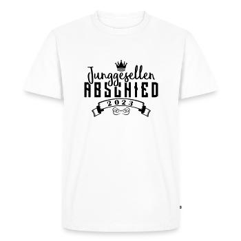 junggesellen abschied 2023 - Männer Premium Bio T-Shirt - Weiß - Vorne - Nico (187cm)