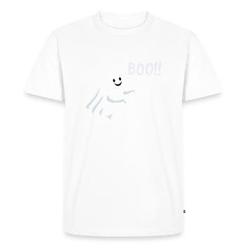 Ghost Boo!! - Men's Premium Organic T-Shirt - white - Front - Nico (187cm)