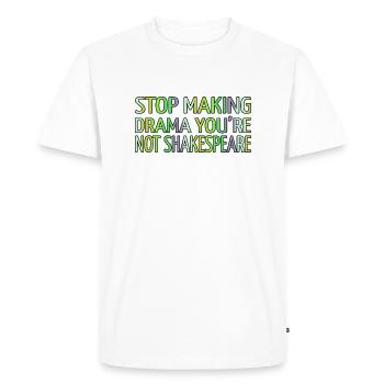 films cadeau féminin livre ver drôle citation bday - T-shirt Premium bio Homme - blanc - Devant - Nico (187cm)