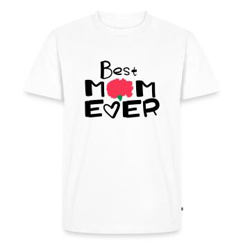 Happy Mothers Day lettering 2 - Men's Premium Organic T-Shirt - white - Front - Nico (187cm)