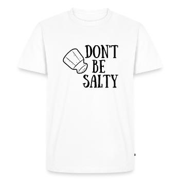 Ne soyez pas salé - T-shirt Premium bio Homme - blanc - Devant - Nico (187cm)