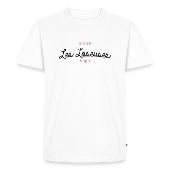 T-shirt EVJF "Les Loseuses" - T-shirt Premium bio Homme - blanc - Devant - Nico (187cm)