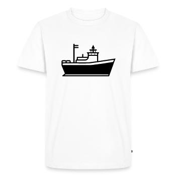 Bateau - T-shirt Premium bio Homme - blanc - Devant - Nico (187cm)