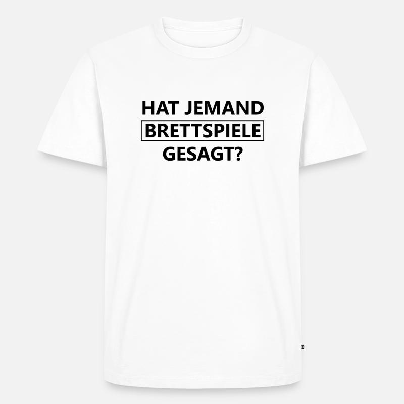 boardgame chess backgammon game night - Männer Premium Bio T-Shirt - Weiß