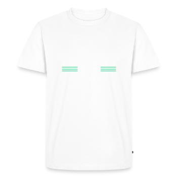 Déclaration du blogueur Hearbeat Logging Blague - T-shirt Premium bio Homme - blanc - Devant - Nico (187cm)