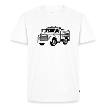 Camion - T-shirt Premium bio Homme - blanc - Devant - Nico (187cm)