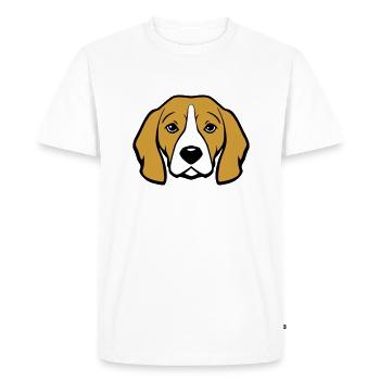 beagle - T-shirt Premium bio Homme - blanc - Devant - Nico (187cm)