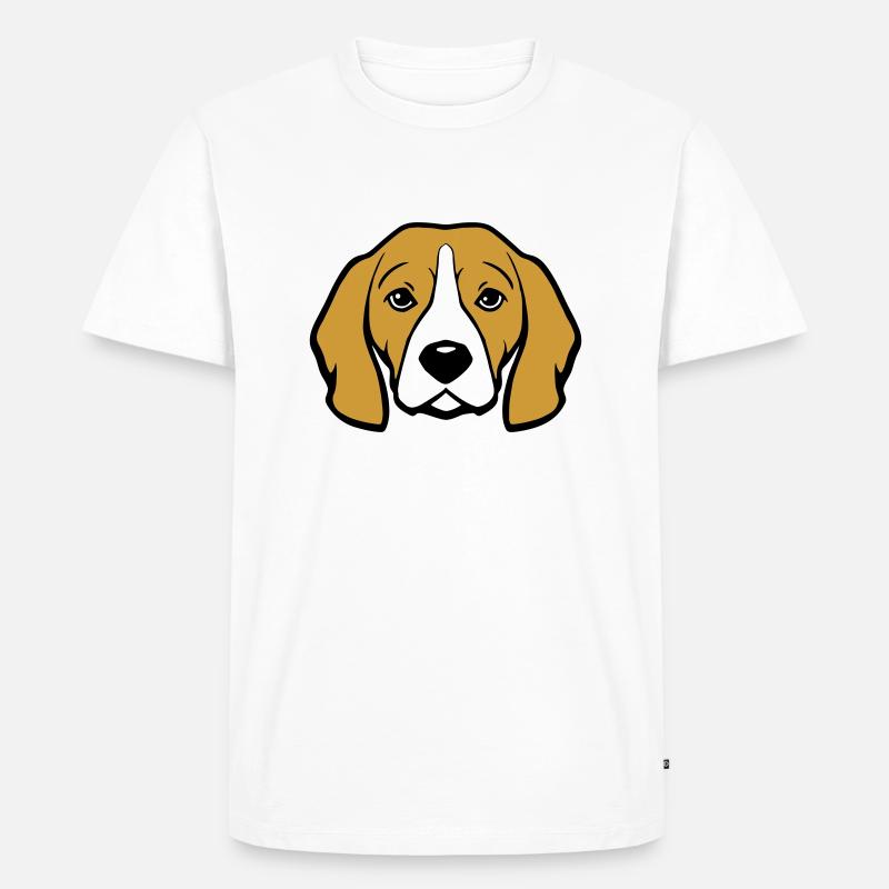 Beagle - Männer Premium Bio T-Shirt - Weiß