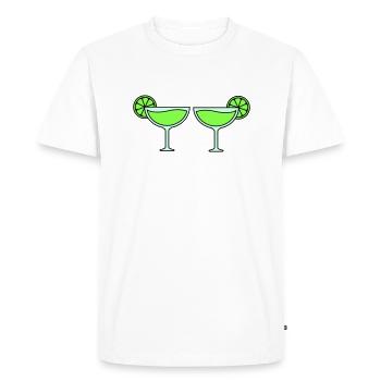 Cocktails - T-shirt Premium bio Homme - blanc - Devant - Nico (187cm)