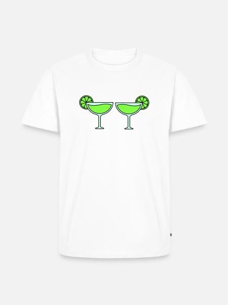 cocktails - Männer Premium Bio T-Shirt - Weiß