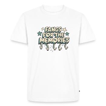 pour les souvenirs - T-shirt Premium bio Homme - blanc - Devant - Nico (187cm)
