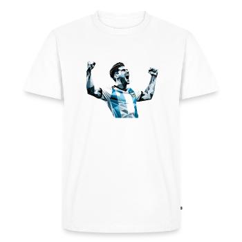 Football Argentine - T-shirt Premium bio Homme - blanc - Devant - Nico (187cm)