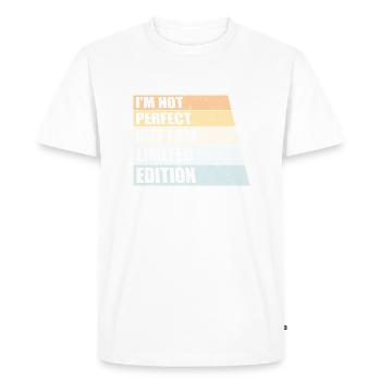 Je ne suis pas parfait mais je suis citation en édition limitée - T-shirt Premium bio Homme - blanc - Devant - Nico (187cm)