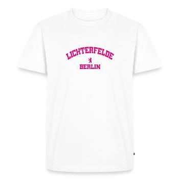 Lichterfelde - Berlin - Deutschland - Allemand - T-shirt Premium bio Homme - blanc - Devant - Nico (187cm)