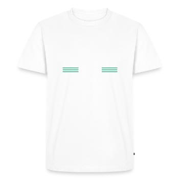 Charpentier drôle Charpentier Charpentier Tshirts drôles Bûcheron - T-shirt Premium bio Homme - blanc - Devant - Nico (187cm)