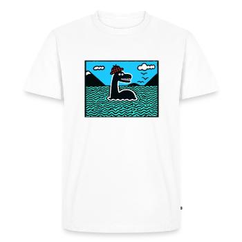 Monstre du Loch Ness de Nessie - T-shirt Premium bio Homme - blanc - Devant - Nico (187cm)