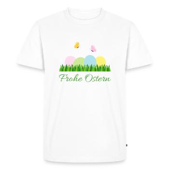 Happy Easter - Men's Premium Organic T-Shirt - white - Front - Nico (187cm)