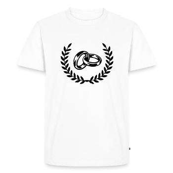 alliances - T-shirt Premium bio Homme - blanc - Devant - Nico (187cm)