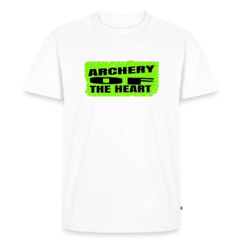 Love Quotes Joke Self-Love Archery Events - Men's Premium Organic T-Shirt - white - Front - Nico (187cm)