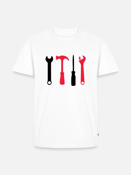 Tool Icons - Men's Premium Organic T-Shirt - white