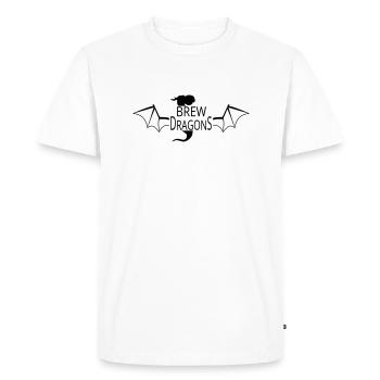 Brew Dragons Logo - Men's Premium Organic T-Shirt - white - Front - Nico (187cm)