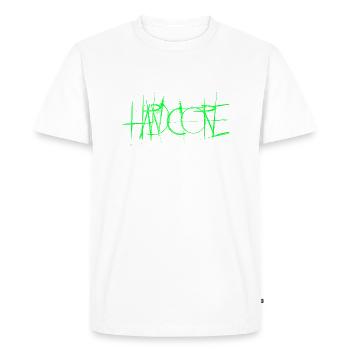 Hardcore - Men's Premium Organic T-Shirt - white - Front - Nico (187cm)