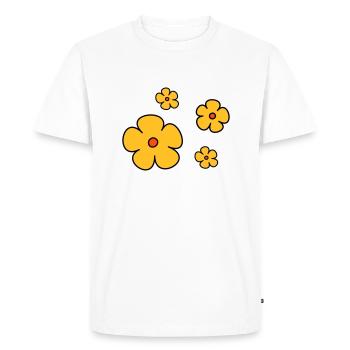 Fleurs tricolores - T-shirt Premium bio Homme - blanc - Devant - Nico (187cm)