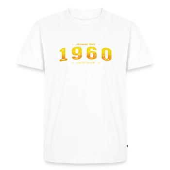 Génial Depuis 1960 Année De Naissance - Millésime 65ème - T-shirt Premium bio Homme - blanc - Devant - Nico (187cm)