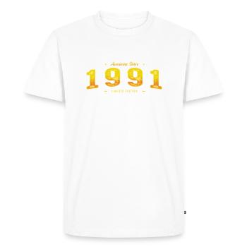 Le meilleur de 1991 - Cadeau en édition limitée pour le 34e anniversaire - T-shirt Premium bio Homme - blanc - Devant - Nico (187cm)
