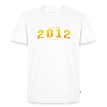 Génial Depuis 2012 Année De Naissance - Millésime 13ème - T-shirt Premium bio Homme - blanc - Devant - Nico (187cm)