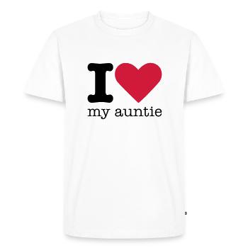 I Love My Auntie - T-shirt Premium bio Homme - blanc - Devant - Nico (187cm)