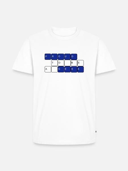 I'am en nørd, jeg er en nørd, freak, nørd, nørd, - Herre Premium økologisk T-shirt - hvid