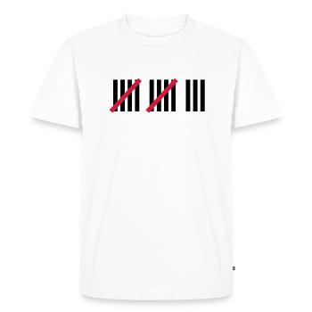 13 Anniversaire - T-shirt Premium bio Homme - blanc - Devant - Nico (187cm)