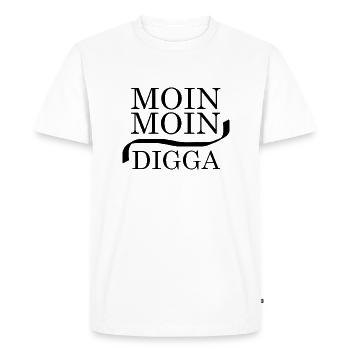 Moin Moin Digga - T-shirt Premium bio Homme - blanc - Devant - Nico (187cm)