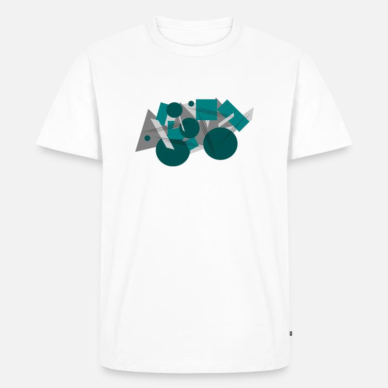 Abstrakt - Männer Premium Bio T-Shirt - Weiß