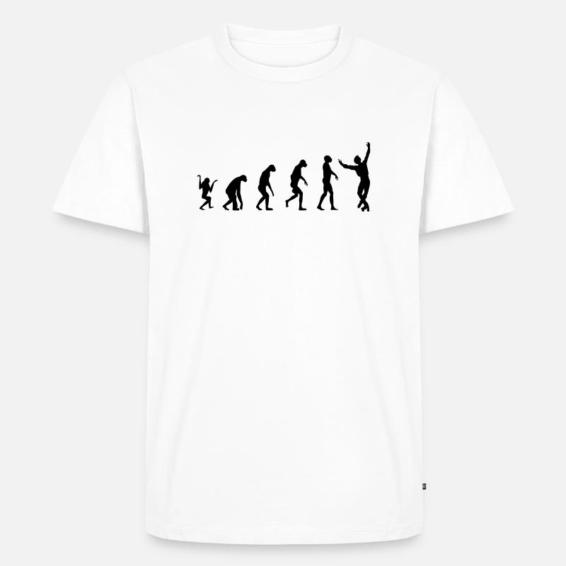 evolution Rollkunstlauf Mann - Männer Premium Bio T-Shirt - Weiß