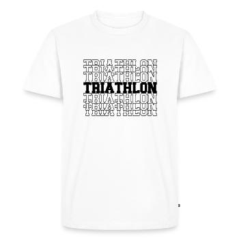 Triathlon - T-shirt Premium bio Homme - blanc - Devant - Nico (187cm)