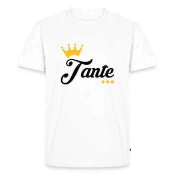 Aunt Aunty Tante Tata Baby Bébé Birth - Men's Premium Organic T-Shirt - white - Front - Nico (187cm)
