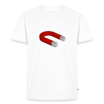 aimant attraction champ magnétique - T-shirt Premium bio Homme - blanc - Devant - Nico (187cm)