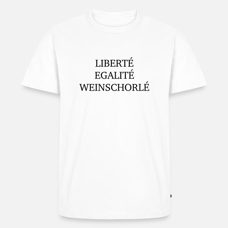 Weinschorle - Männer Premium Bio T-Shirt - Weiß