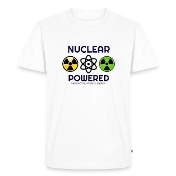 It’s All about Nuclear, Nuclear, Nuclear Hoodies, - Men's Premium Organic T-Shirt - white - Front - Nico (187cm)
