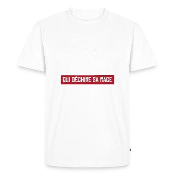 Brigade EVG Cadeau homme humour EVG - T-shirt Premium bio Homme - blanc - Devant - Nico (187cm)