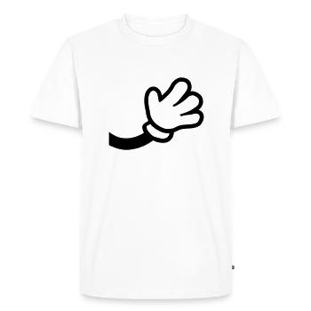 Geste de la main comique - T-shirt Premium bio Homme - blanc - Devant - Nico (187cm)