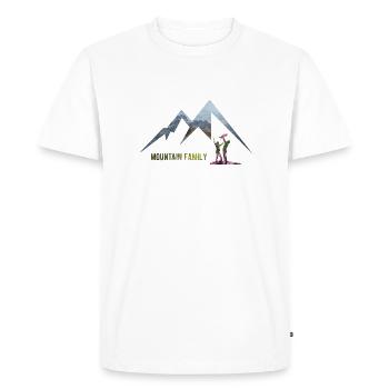 Mountain Family - T-shirt Premium bio Homme - blanc - Devant - Nico (187cm)